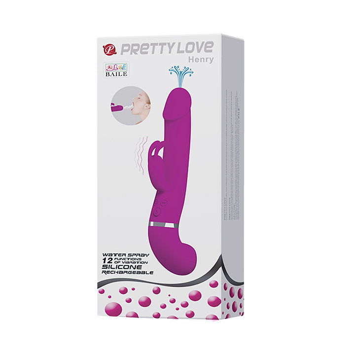 PrettyLove Henry Squirting Rabbit Vibrator USB Rechargeable -  Sex Toys & Adult Toys | XtoySmart Canada