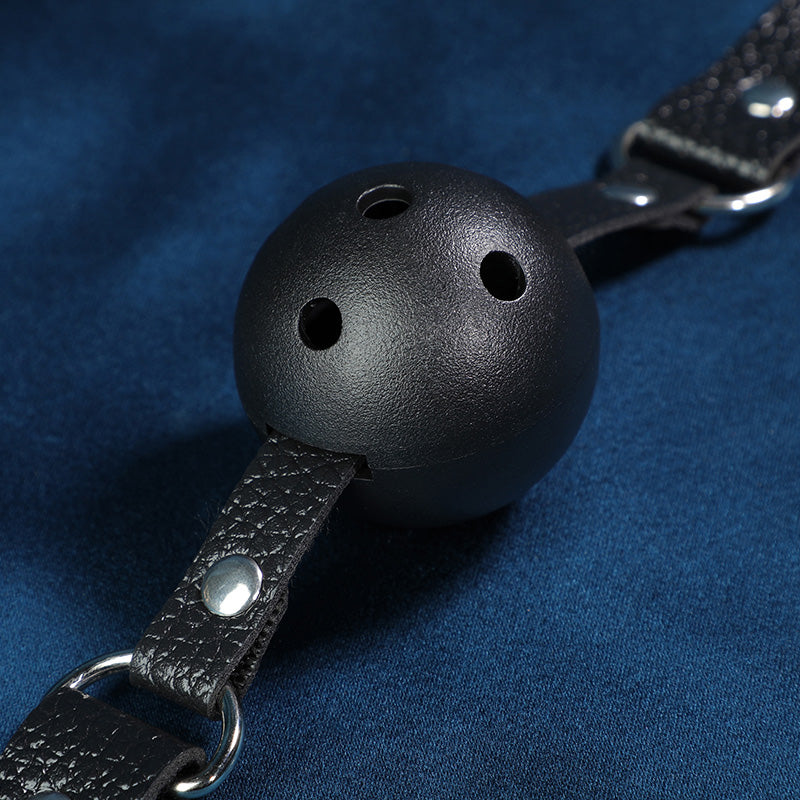 Black BDSM Oral Fetish Slave Gag Ball