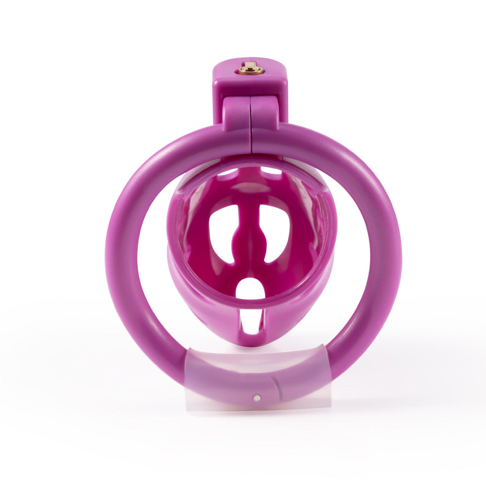 Chastity Cage for Men with 3 Rings - Resin Breathable Birdcage Design, Black, Pink, Purple