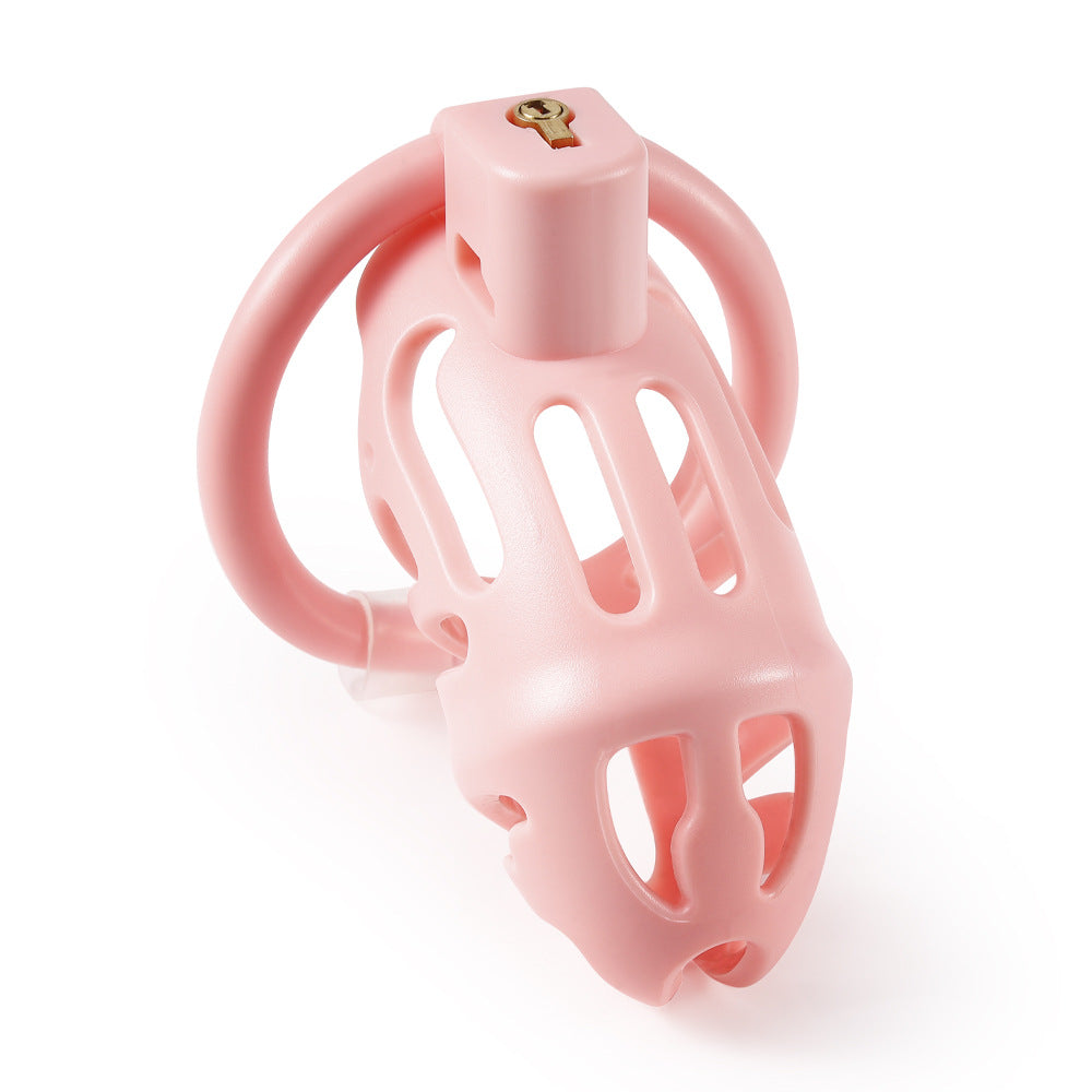Chastity Cage for Men with 3 Rings - Resin Breathable Birdcage Design, Black, Pink, Purple