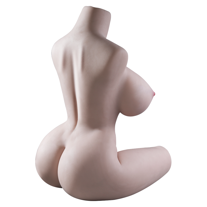 16 公斤（35.27 磅）性躯干自慰器，带 3D 逼真纹理阴道、肛门通道和柔软大胸部