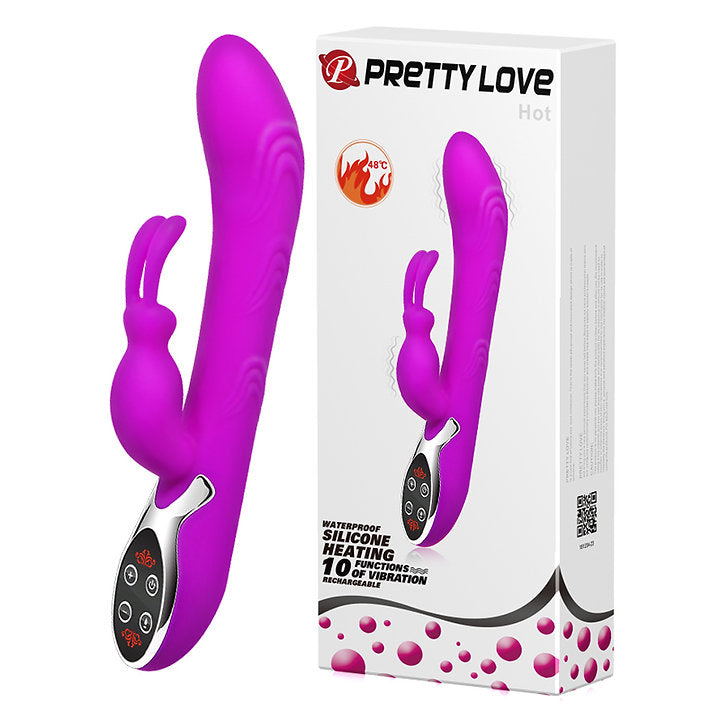 PrettyLove Premium HOT Rabbit Vibrator with Heating Function🔥 -  Sex Toys & Adult Toys | XtoySmart Canada