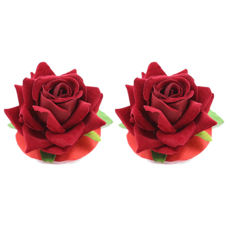 Reusable Silicone Red Rose Adhesive Nipple Cover