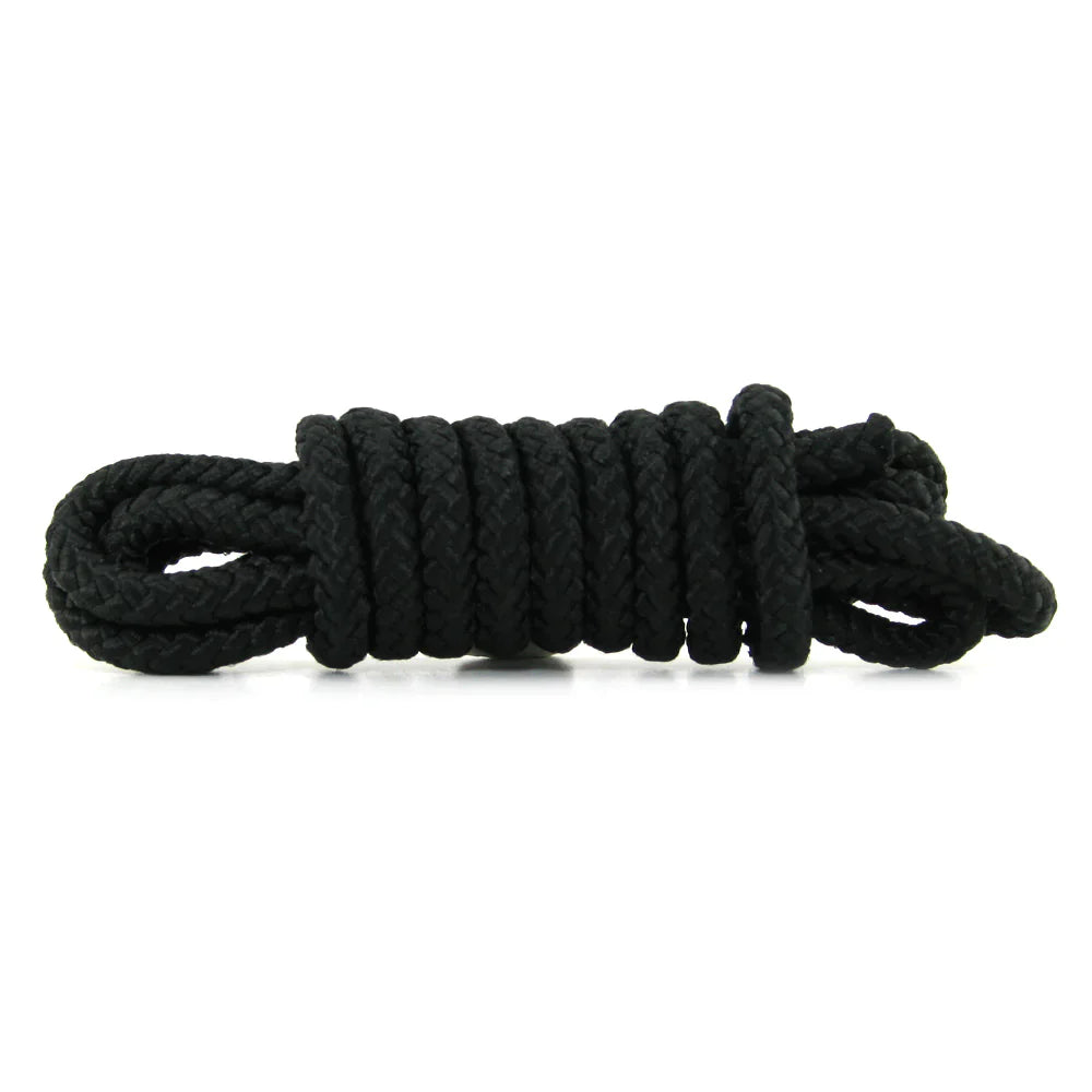 Fetish Fantasy Mini Silk Rope in Black 6 Feet(183cm)