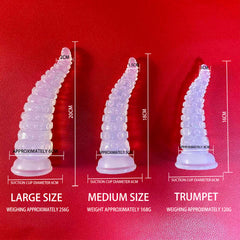 Silicone Dragon Tail Plug | Fantasy Tail Design Adult Toy with Textured Ring Details | 3 Sizes Available