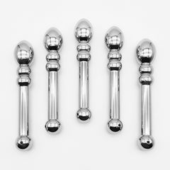 Metal Double-Head Anal Plug Beads | Aluminum Alloy Butt Plug for Temperature Play