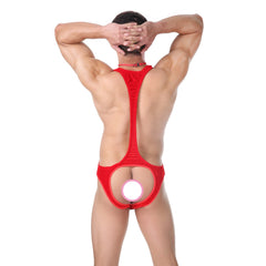 🎄圣诞麋鹿男士情趣制服｜伪娘装扮露臀体裤套装＋可爱领结｜节日 Cosplay 性感内衣