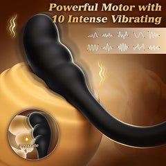 Remote Control Prostate Massager for Men – Vibrating Anal Plug with Triple Rings | Male G-Spot Stimulator