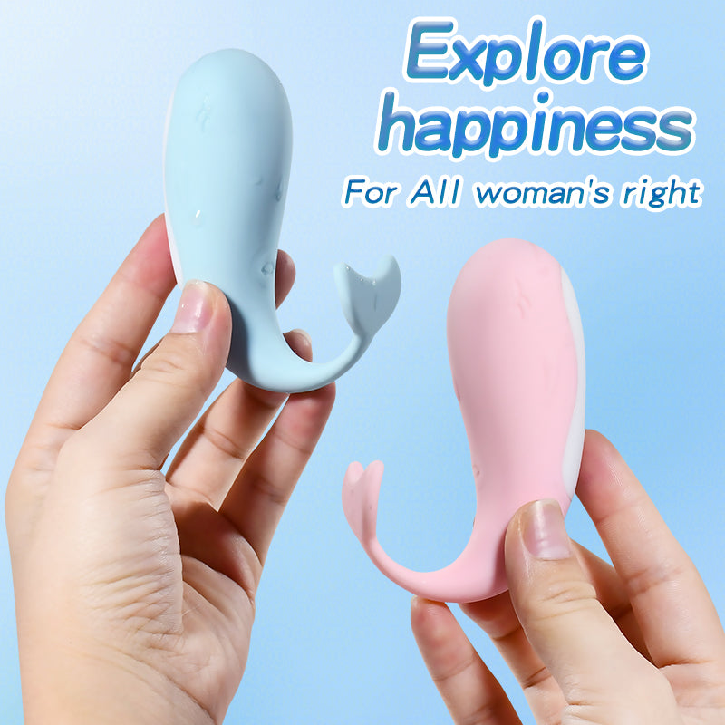 【小鲸鱼跳蛋】女用无线遥控震动器｜微信小程序控制｜粉色/蓝色可选