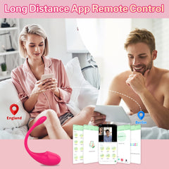玫红色App远程遥控强震情趣跳蛋｜女用穿戴式自慰震动器
