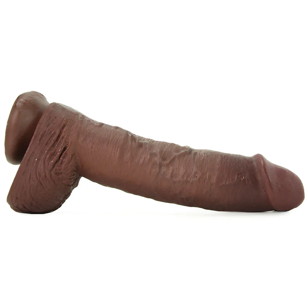 King Cock 10 Inch Cock with Balls in Brown