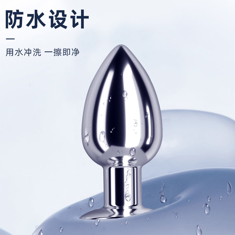 Stainless Remote-Control Vibrating Butt Plug with 10 Vibration Modes