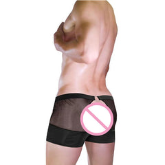 Men's Sheer Open Front& Back See Through Breathable Boxer