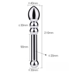 Metal Double-Head Anal Plug Beads | Aluminum Alloy Butt Plug for Temperature Play