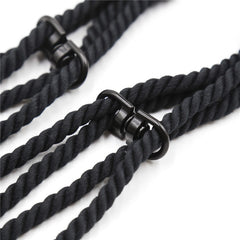 Adjustable Bondage Rope Hand & Foot Cuffs – Soft Nylon Restraints for Couples – Black / Khaki