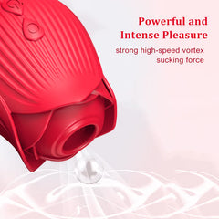 Limited-Time Special: 2-in-1 Rose Vibrator with Dual Heads – 10-Speed Thrusting & Suction Toy