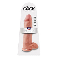 美国King Cock 12英寸肤色带蛋蛋仿真阳具