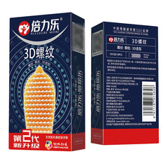 倍力乐Ribbed Dots Condoms in 10 Pack(3D大颗粒螺纹） -  Sex Toys & Adult Toys | XtoySmart Canada