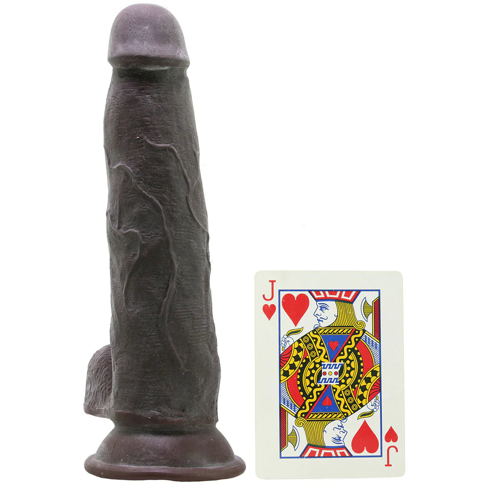 Real Cocks #7 Dual Layered 8.5 Inch Dildo in Dark Brown