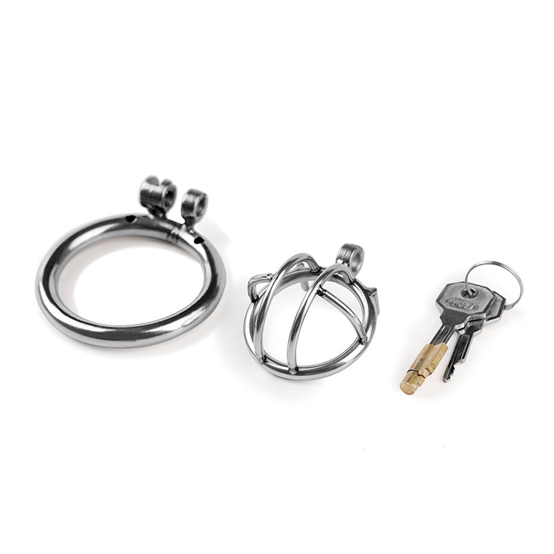 Stainless Steel Male Chastity Device Locked Cock Cage