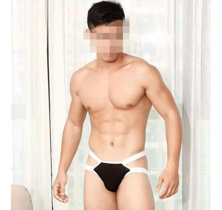 Men's Sexy Low Rise G-String in Black