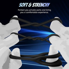 7PCS Premium Silicone Male Ring Set, Adjustable Intimate Rings for Men, Multi-Size Couples Adult Toy for Enhanced Pleasure & Private Experience