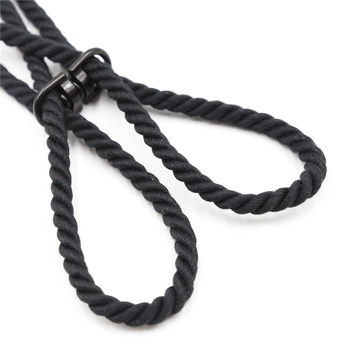 Adjustable Bondage Rope Hand & Foot Cuffs – Soft Nylon Restraints for Couples – Black / Khaki