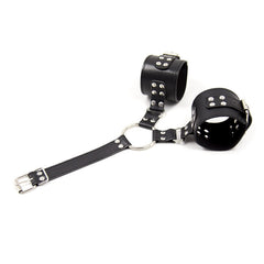 Leather Bondage Handcuff & Collar Set | Adjustable PU Restraint Toy for Couples BDSM Play