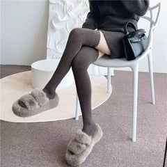 Women Crochet Knitted Thigh High Leg Warmers Stockings(Two Colors Available)