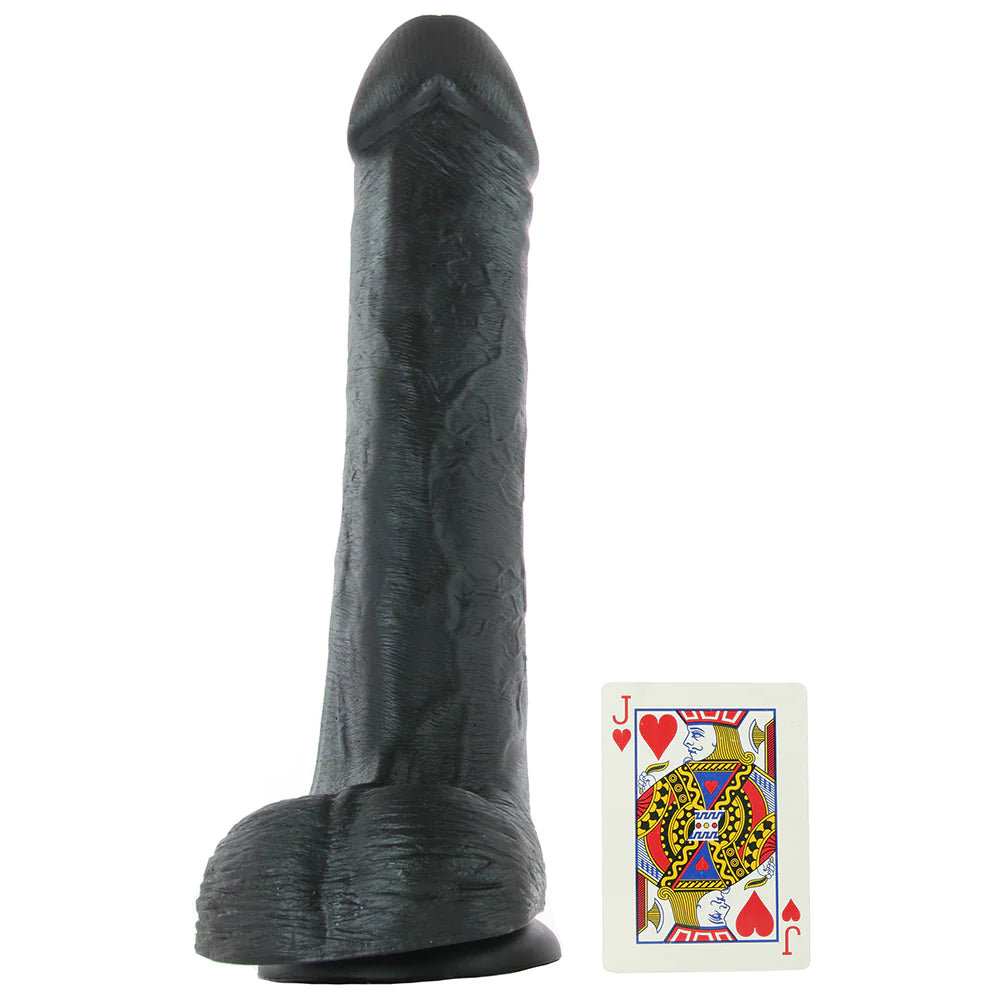 King Cock 13" Cock with Balls in Black