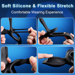 3-in-1 Couples Vibrator with 3 Motors & 10 Vibration Modes