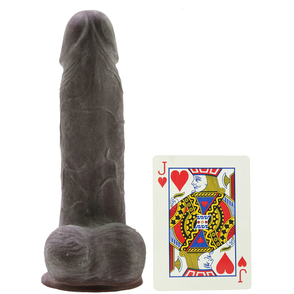 Real Cocks #2 Dual Layered 7 Inch Dildo in Dark Brown