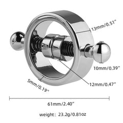 Sleek Silver Spring-Loaded Nipple Clamps - Adjustable Intimate Pleasure 