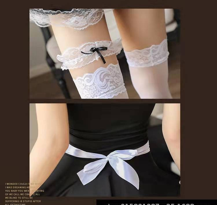 Men's Lace Frilly Dress Sissy French Apron Maid Cosplay Costume