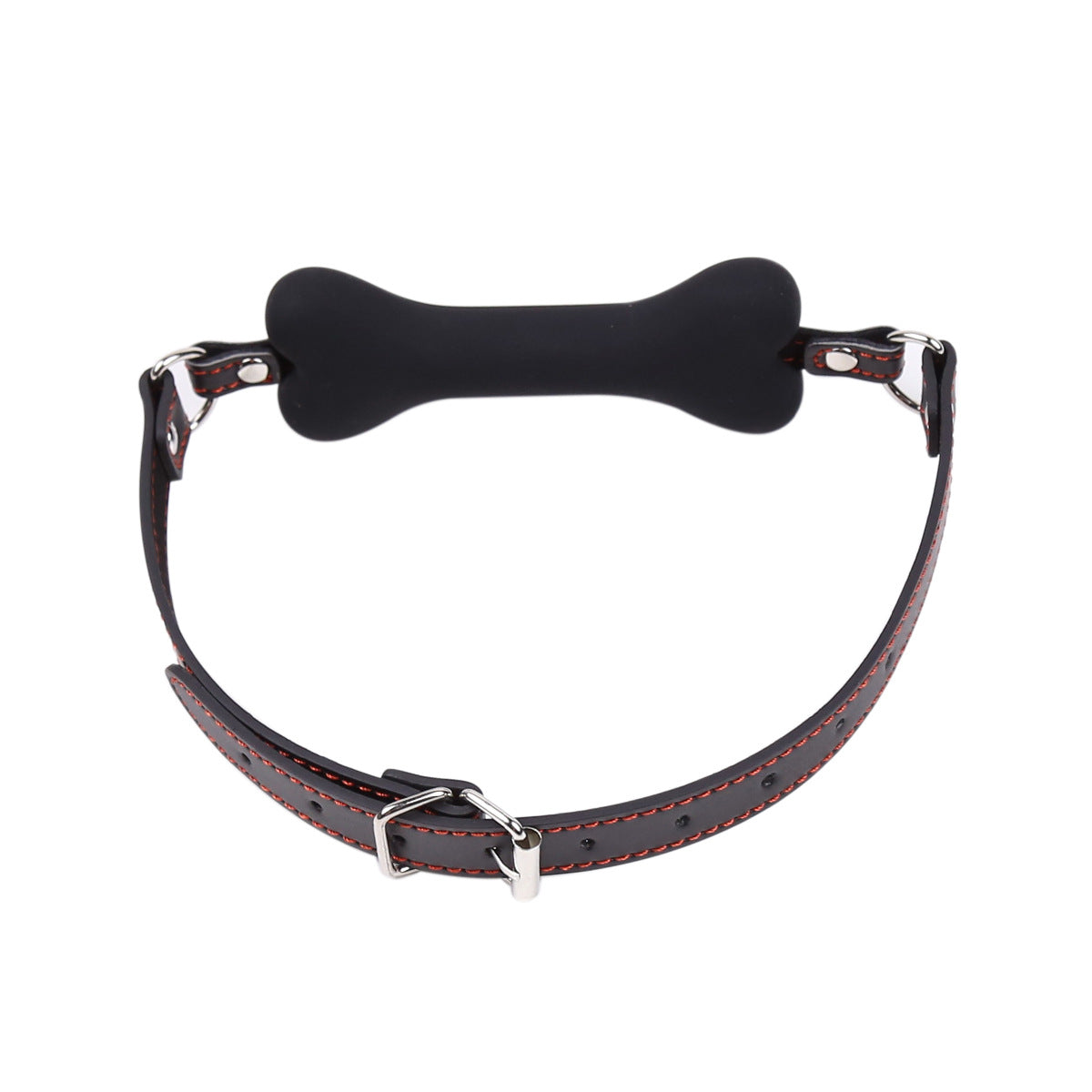 Forbidden Fruits Bondage Silicone Leather Dog Bones Mouth Gag(Three Color Available)