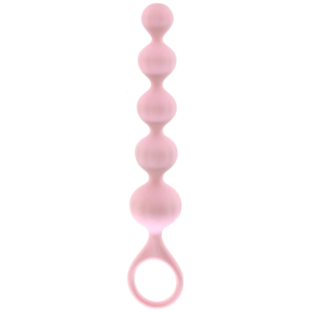 Satisfyer Soft Silicone Love Beads in Pink & Teal