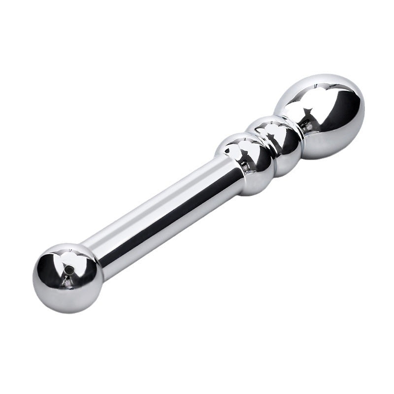 Metal Double-Head Anal Plug Beads | Aluminum Alloy Butt Plug for Temperature Play