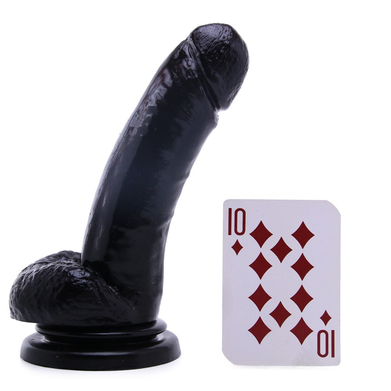 Basix 6.5 Inch Suction Base Dildo in Black
