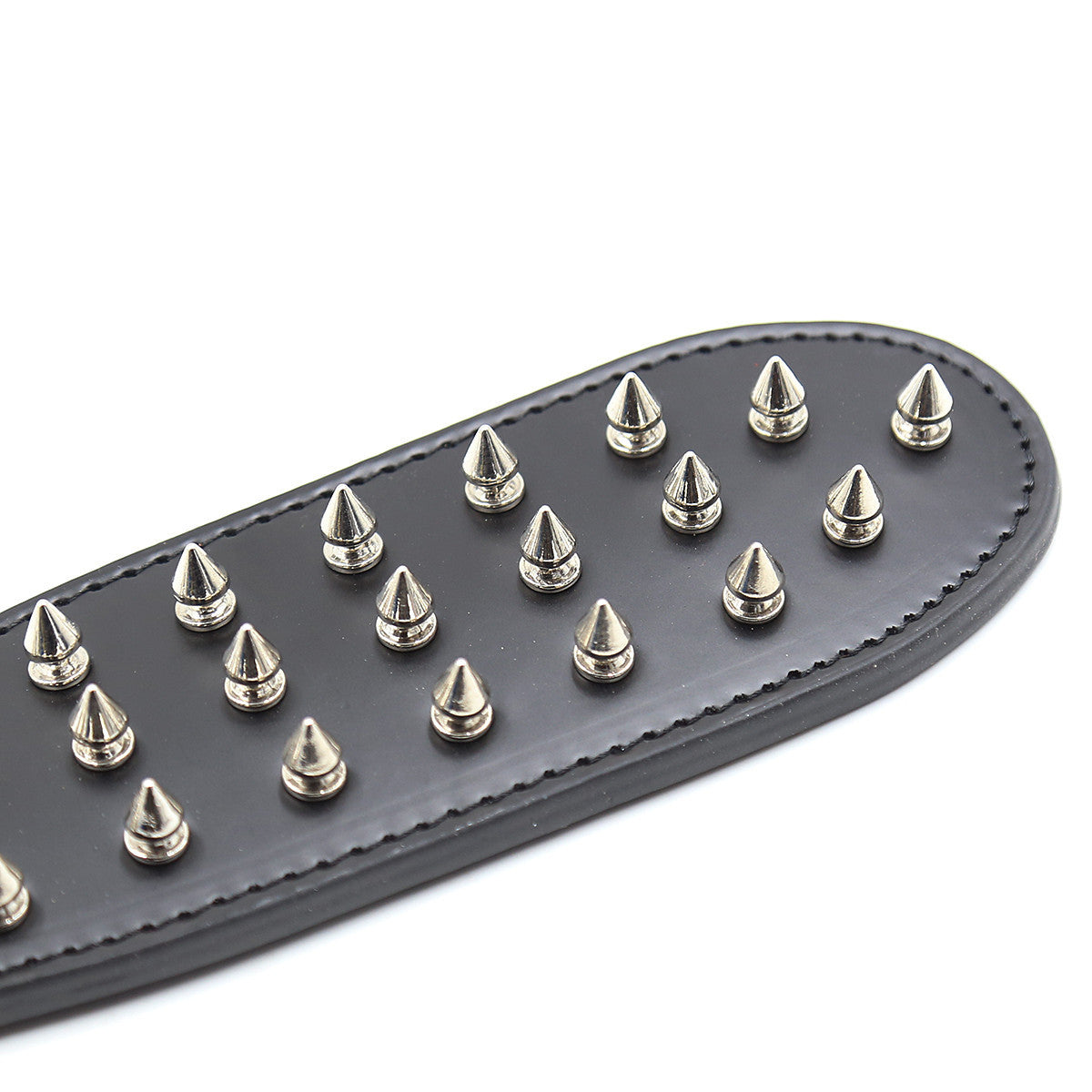 Leather Studded Black Spanking Paddle