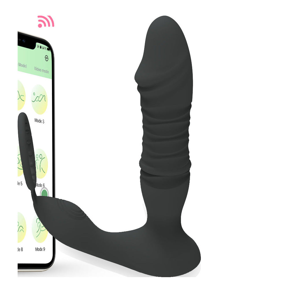 10 Thrusting & Vibrating Modes App Control Prostate Massager with Cock Ring