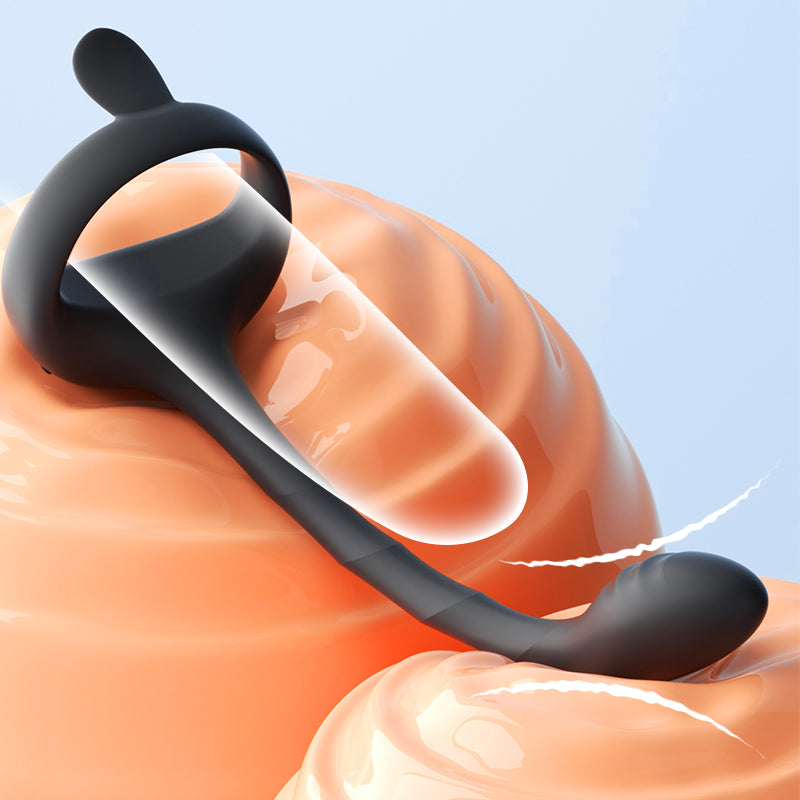 APP远程控制阴茎环刺激器带迷你前列腺按摩器