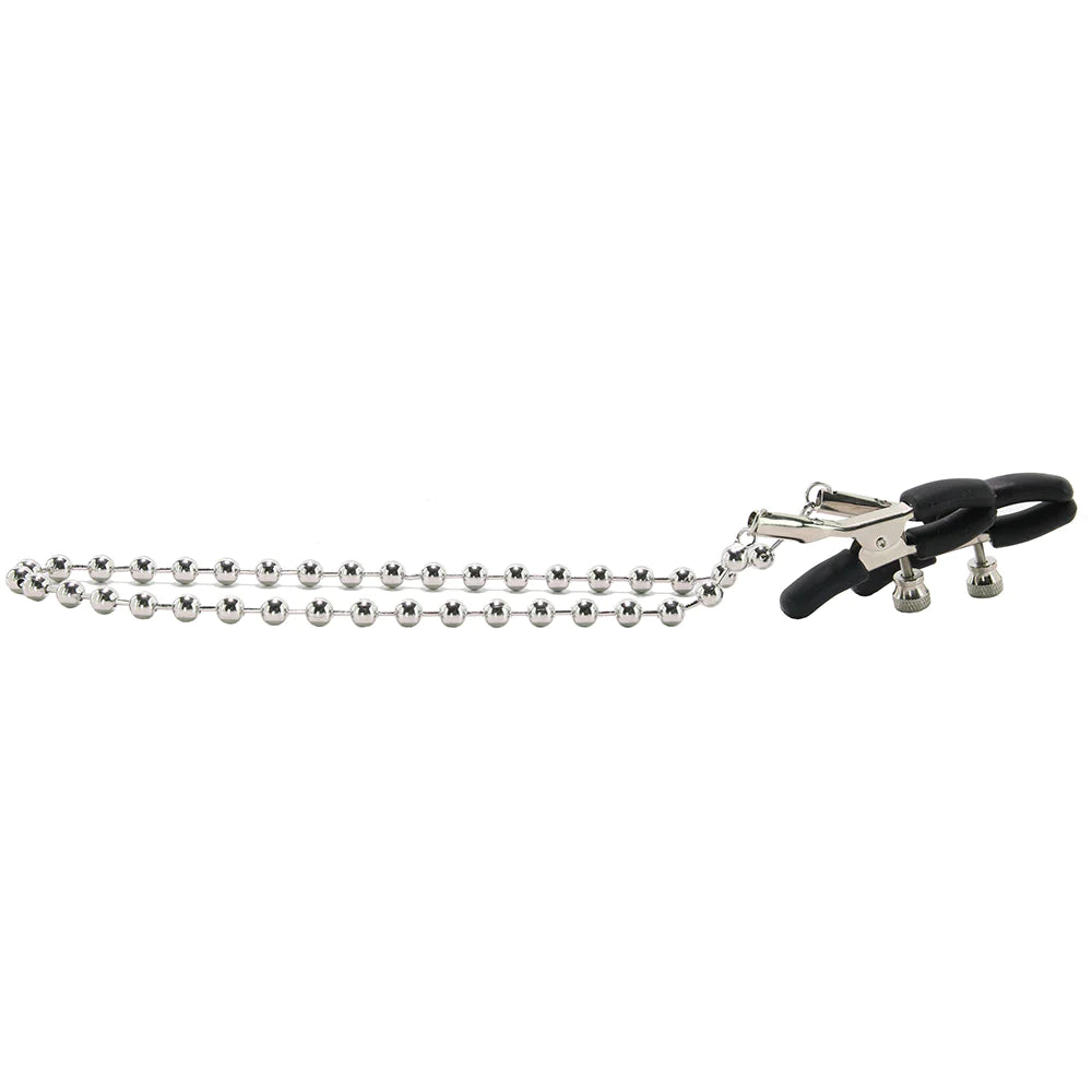 Beaded Nipple Clamps in Silver