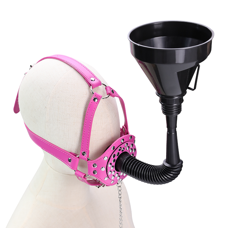 BDSM Funnel Mouth Gag Set with Two Funnel Plug