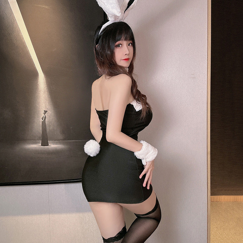 日本动漫角色扮演兔子天鹅绒娃娃装睡衣套装