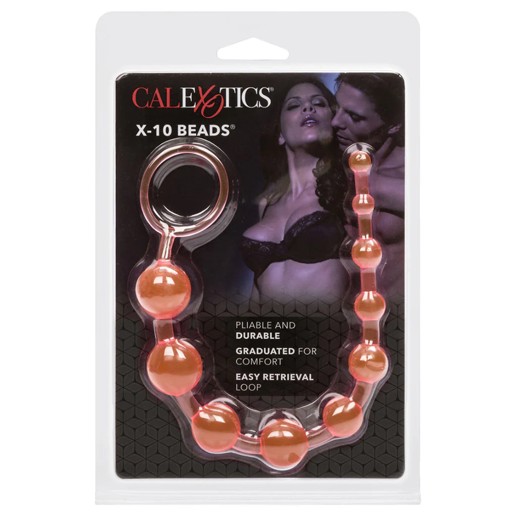 【CalExotics】X-10 粉色柔软后庭拉珠