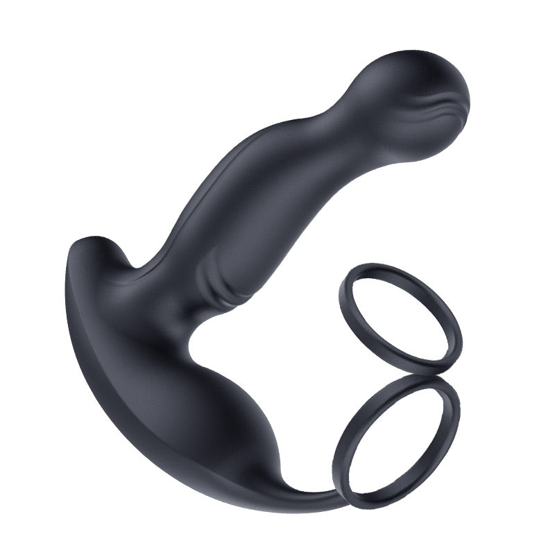 Remote Control Prostate Massager with Dual Cocks(10 Tapping & Vibrating Modes)