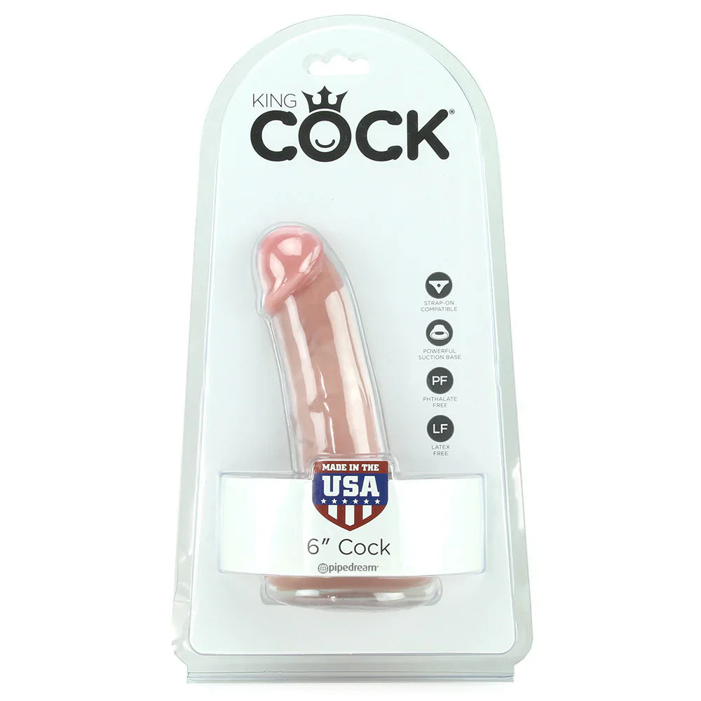 美国King Cock 6英寸肤色仿真阳具