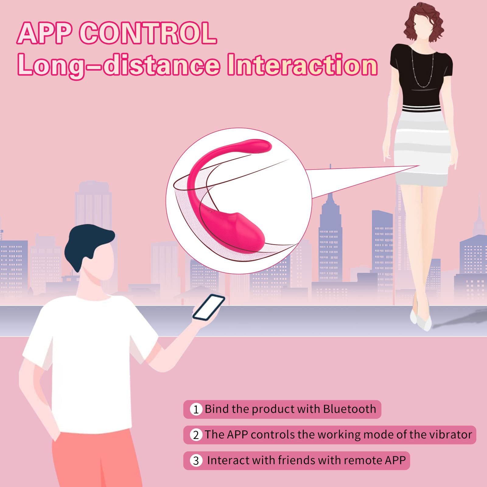 APP Long Distance Remote Control Wearable Panty Vibrator