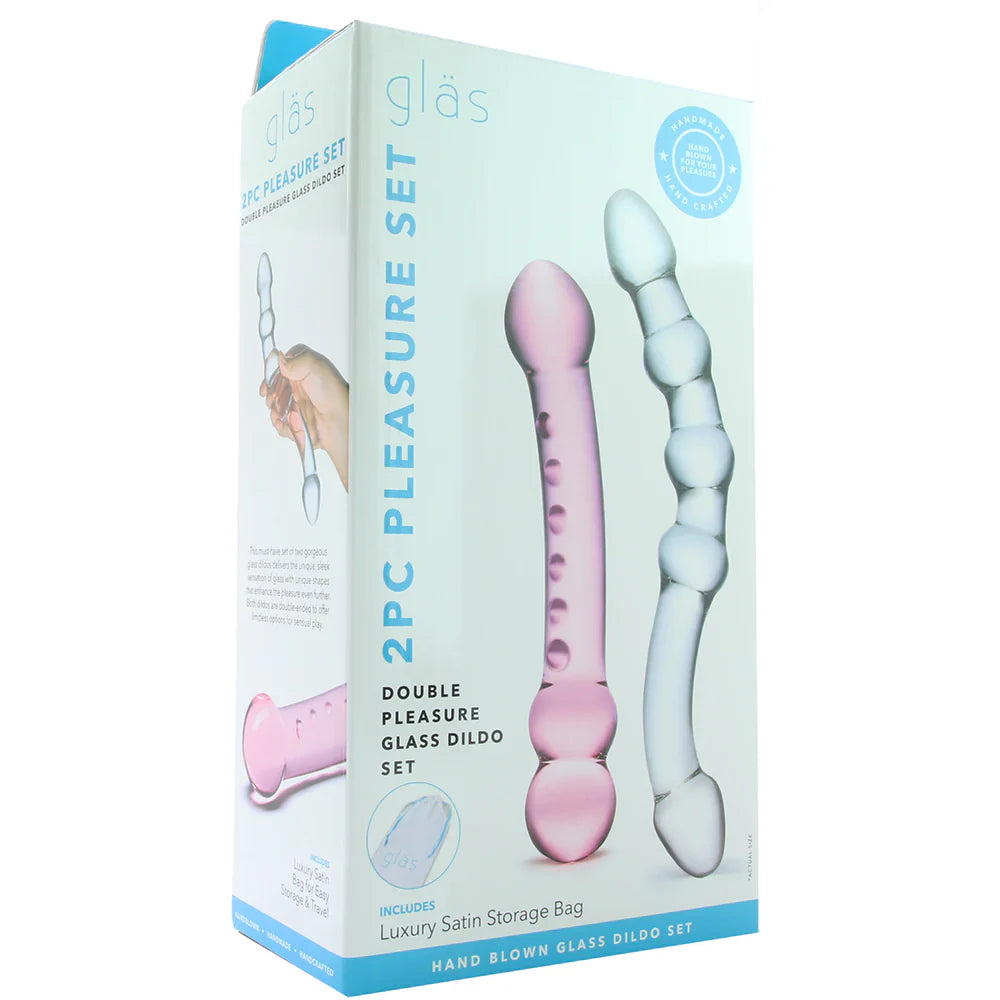 gläs Double Pleasure Glass Dildo Set -  Sex Toys & Adult Toys | XtoySmart Canada