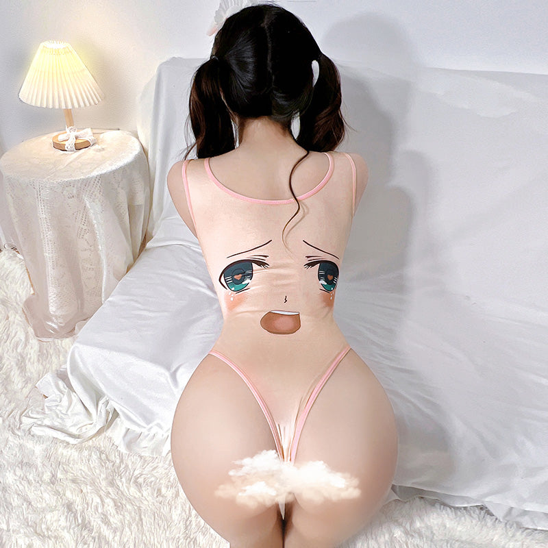 Japanese Style Kawaii One-piece Open Crotch Bodystocking